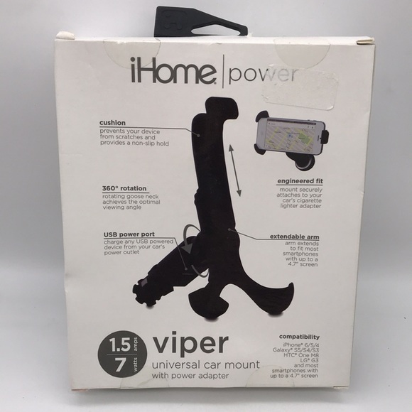 iHome Viper Universal Car Mount W/Power Adapter - Picture 3 of 6